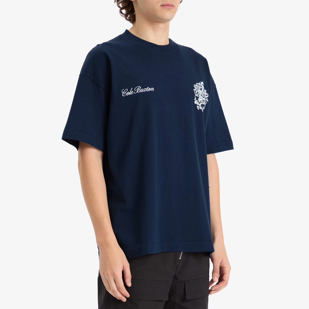 Cole Buxton Men's Collegiate Crest T-Shirt Navy